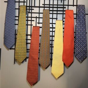 Salvatore Ferragamo Vibrant Tie Collection 7 ties lot